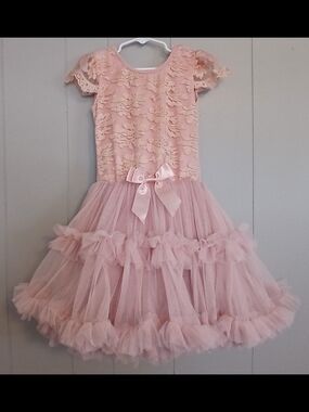 Popatu Girls 6/7 Lace  Tulle Tutu Dress